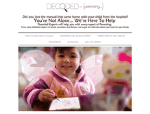 Tablet Screenshot of decodedparenting.com